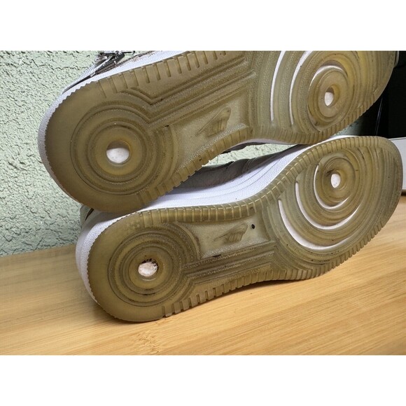 NIKE LUNAR FORCE 1 SKY‎ HIGH PREMIUM QS WHITE-MET SILVER SZ 7.5 704518-100 Woman - Picture 10 of 11